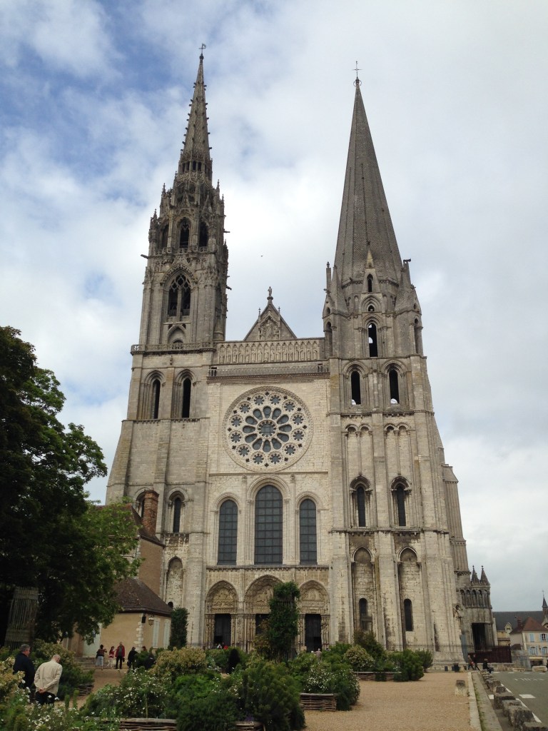 those wonky Sun and Moon towers, Chartres